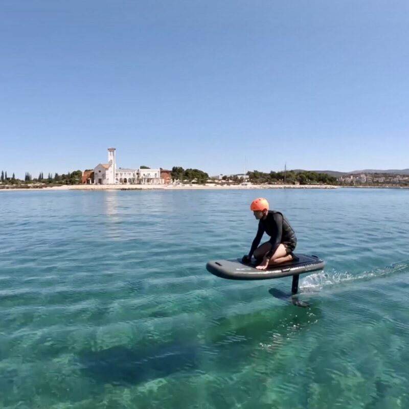Safe eFoil lesson in calm Adriatic conditions